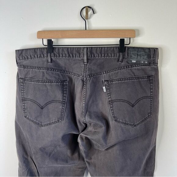 Levi’s 559 Relaxed Straight Mens Jeans | dark gray | 42 by 32 - Picture 4 of 7